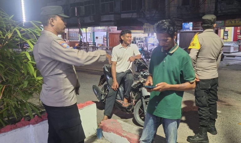 Polsek Langsa Intensifkan Patroli Malam Antisipasi Aksi Premanisme di Wilayah Kota