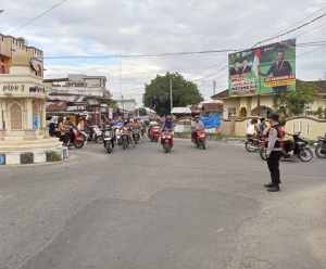 Sat Samapta Polres Langsa Laksanakan Pengaturan Lalu Lintas dan Pemeliharaan Kamtibmas