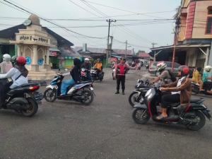 Sat Samapta Polres Langsa Laksanakan Pengaturan Lalu Lintas dan Pemeliharaan Kamtibmas