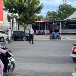 Sat Lantas Polres Langsa Laksanakan Strong Point Pagi di Jalan Ahmad Yani