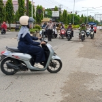 Sat Lantas Polres Langsa Gelar Strong Point Pagi di Jalan Ahmad Yani