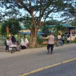 Polsek Rantau Selamat Gelar Strong Point Pagi di Jalan Medan–Banda Aceh