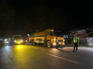 Sat Lantas Polres Langsa Laksanakan Patroli Blue Light di Jalur Rawan Kecelakaan