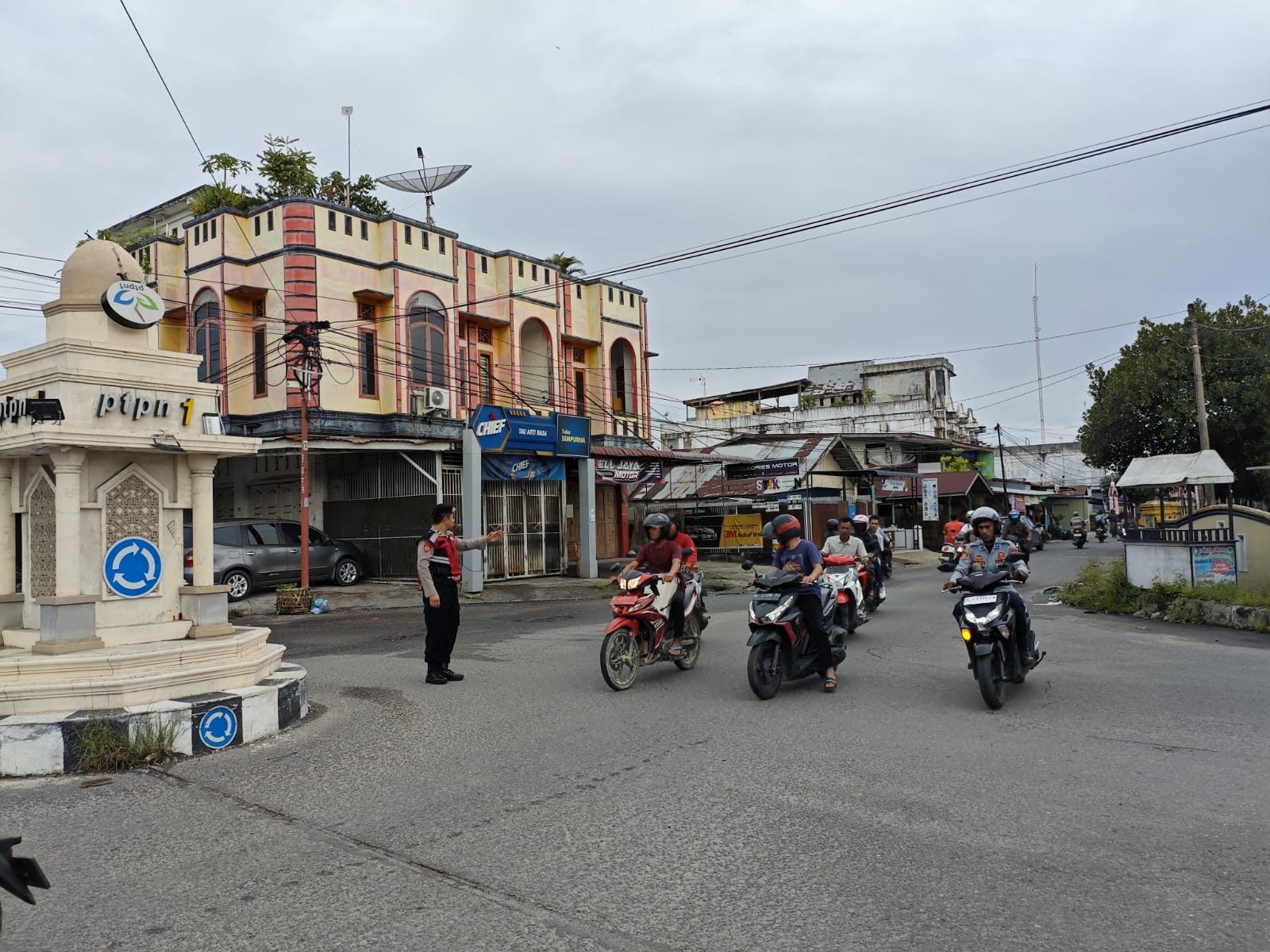 Sat Samapta Polres Langsa Gelar Pengaturan Lalu Lintas dan Pemeliharaan Kamtibmas