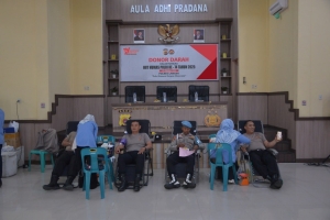 Dalam Rangka HUT ke-74, Humas Polres Langsa Gelar Donor Darah