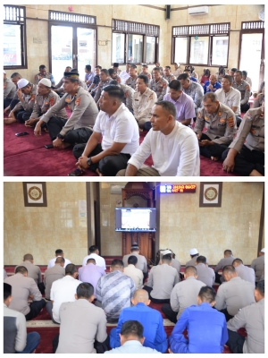 Polres Langsa Tingkatkan Keimanan Anggota Lewat Kegiatan Yasinan dan Doa Bersama