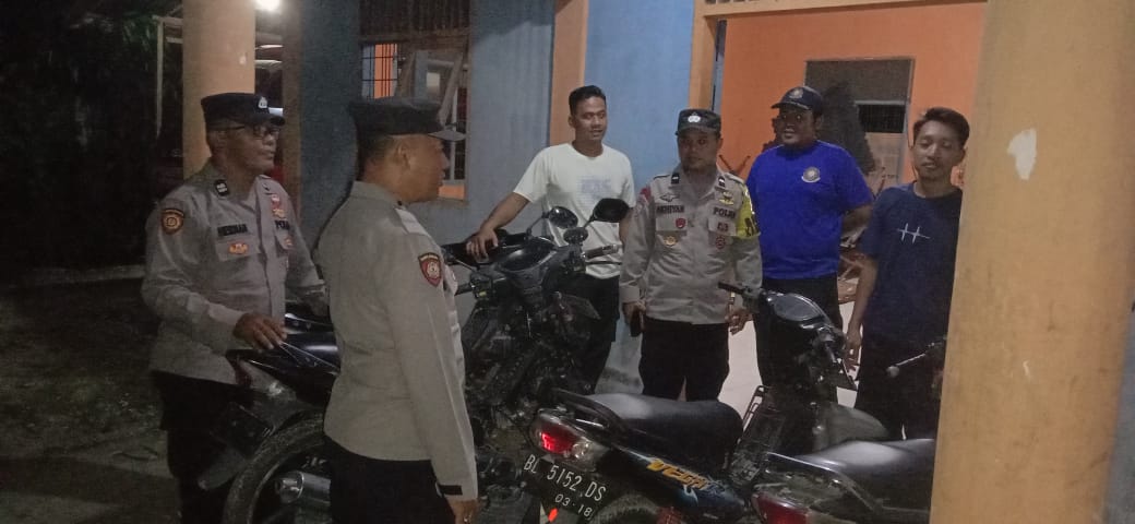 Polsek Langsa Barat Gelar Patroli Malam dan Sambang Gampong Jaga Kondusifitas Wilayah