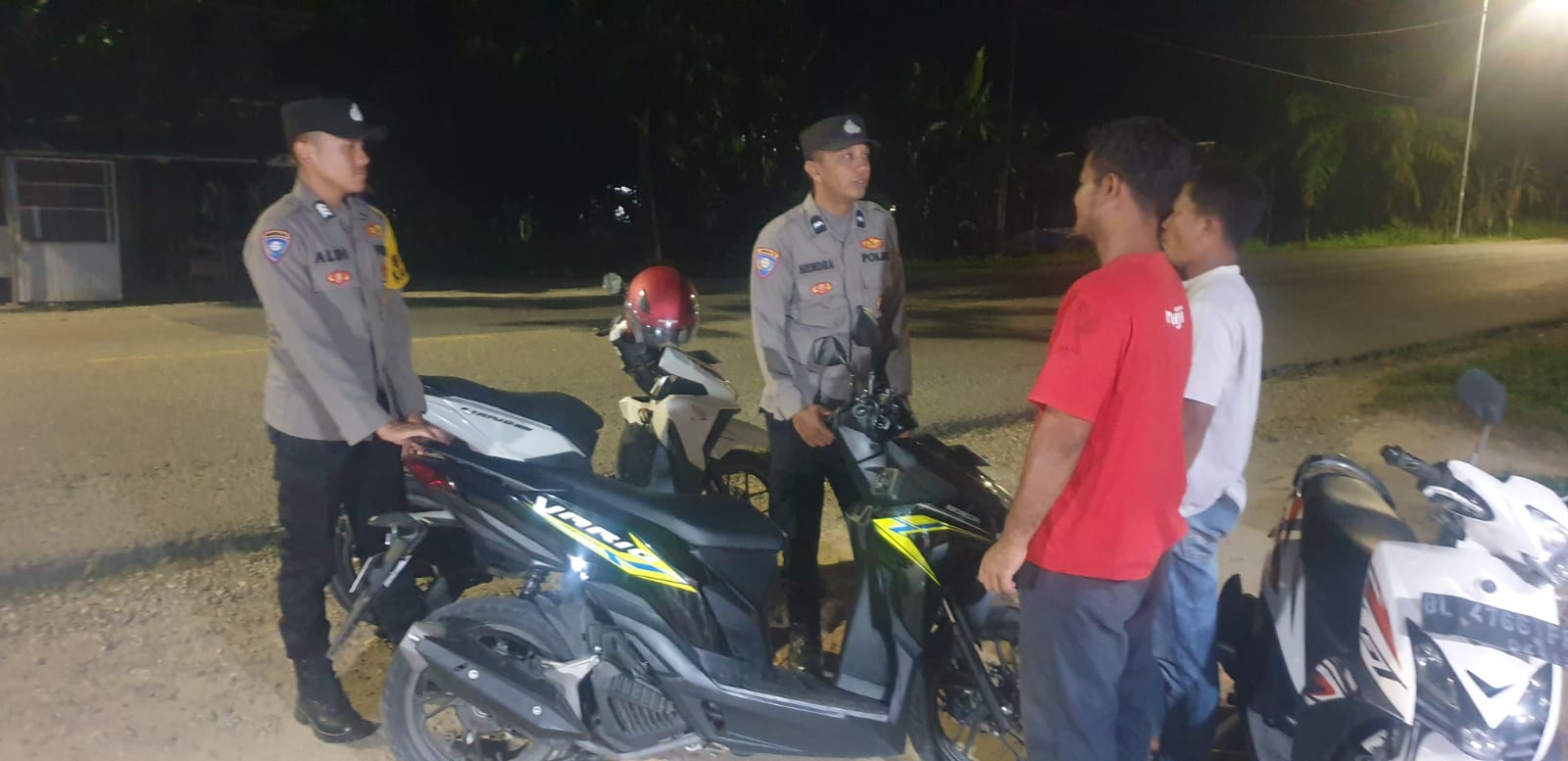 Polsek Birem Bayeun Laksanakan Patroli Malam Antisipasi Guantibmas