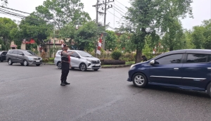 Sat Samapta Polres Langsa Gelar Gatur Lalin untuk Tingkatkan Kedisiplinan Berlalu Lintas