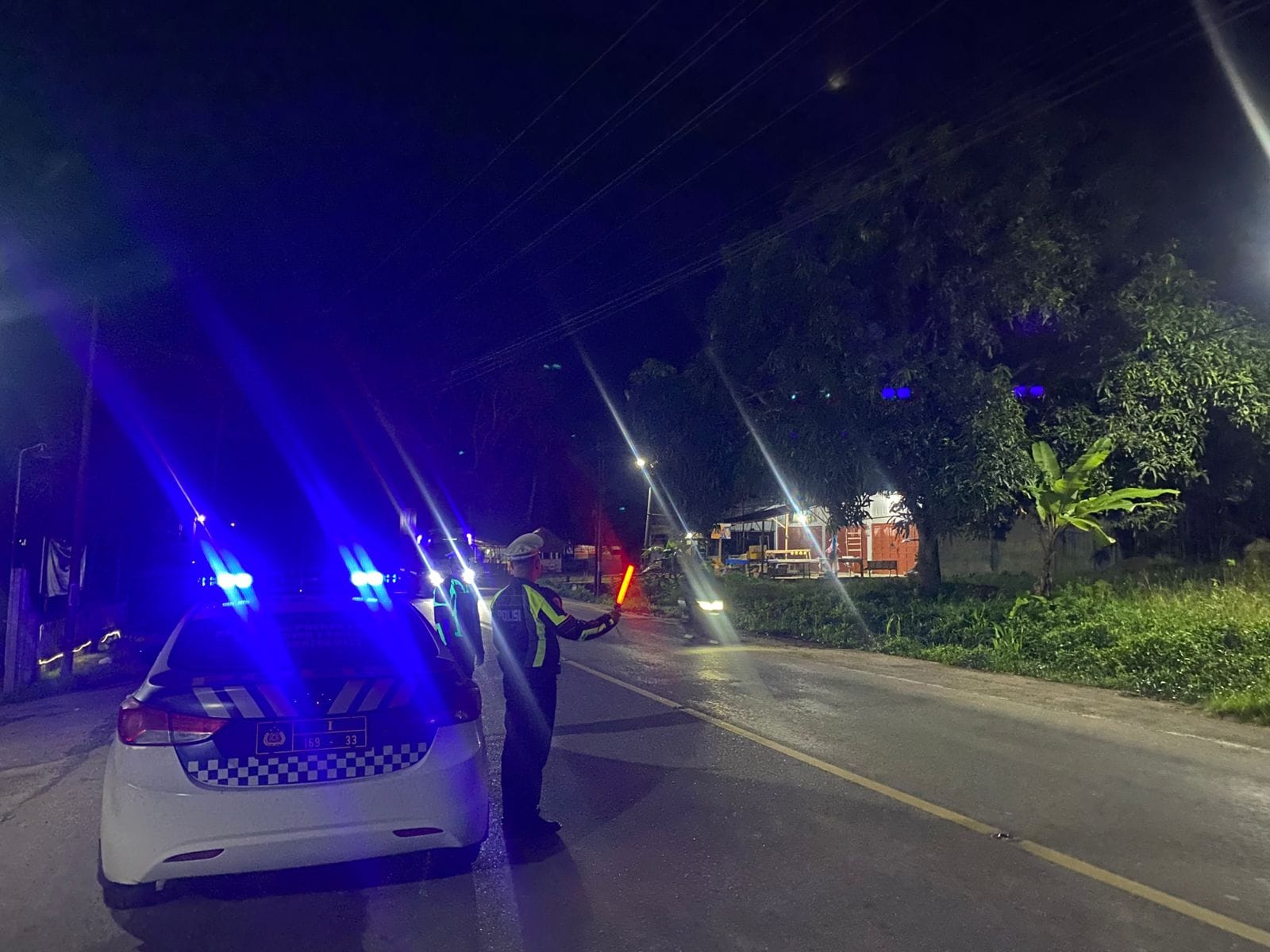 Sat Lantas Polres Langsa Gelar Patroli Blue Light di Jalur Rawan Kecelakaan