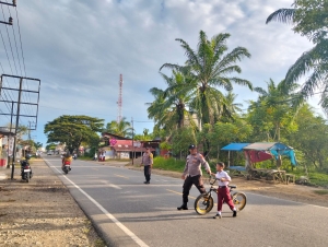 Polsek Sungai Raya Gelar Pengaturan Lalu Lintas di Wilayah Hukum Setempat