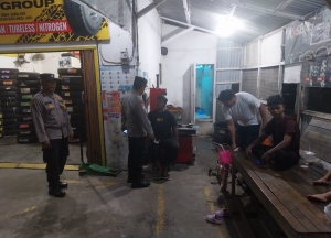 Polsek Langsa Barat Gelar Patroli Malam dan Sambang Gampong