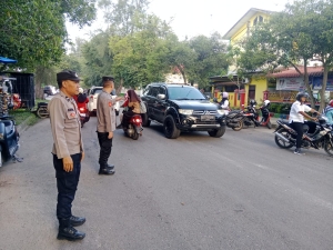 Polsek Langsa Gelar Gatur Lalin untuk Jaga Kamtibcarlantas di Wilayah Kota