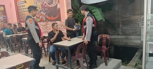 Polsek Manyak Payed Laksanakan Patroli Malam Wujudkan Harkamtibmas