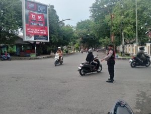 Sat Samapta Polres Langsa Gelar Gatur Lalin dan Pemeliharaan Kamtibmas