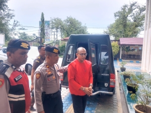 Sat Samapta Polres Langsa Laksanakan Pengamanan dan Pengawalan Sidang di Pengadilan Negeri Langsa