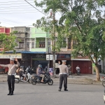 Sat Lantas Polres Langsa Gelar Strong Point Pagi di Jalan Ahmad Yani