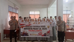 Polsek Langsa Sosialisasi Rekrutmen Polri 2026 Untuk Pelajar.