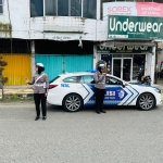 Polwan Polres Langsa Ajak Masyarakat Tunaikan Ibadah Sholat Jum’at dan Jaga Situasi Kondusif
