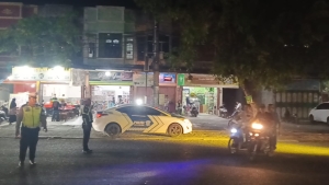Sat Lantas Polres Langsa Gelar Patroli Blue Light di Pusat Kota