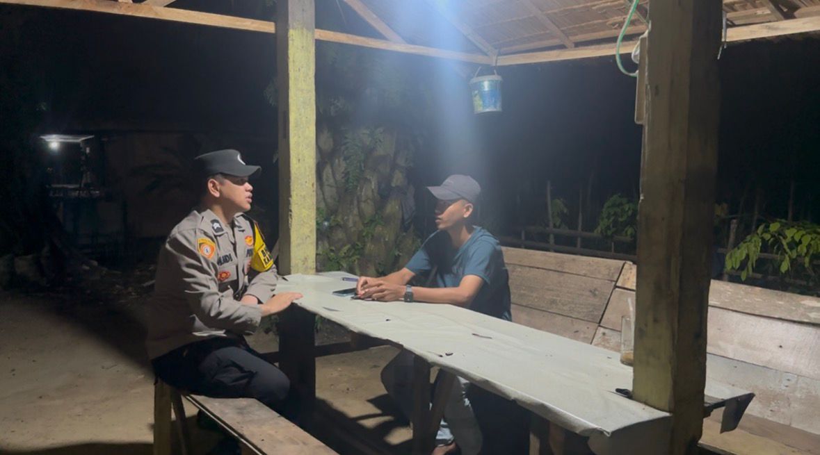 Polsek Rantau Selamat Gelar Patroli Malam Jaga Stabilitas Kamtibmas