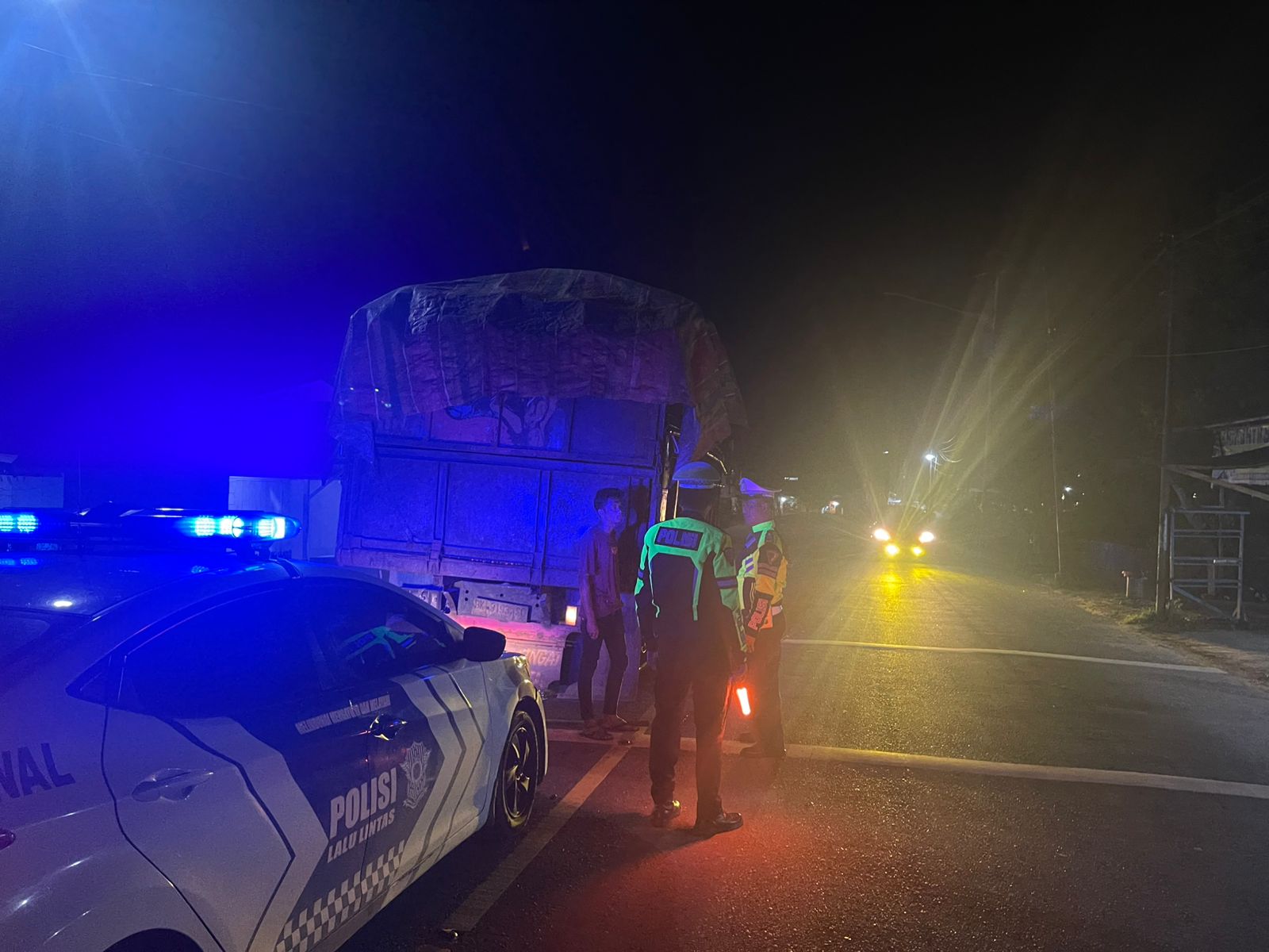 Sat Lantas Polres Langsa Laksanakan Patroli Blue Light di Titik Rawan Kecelakaan