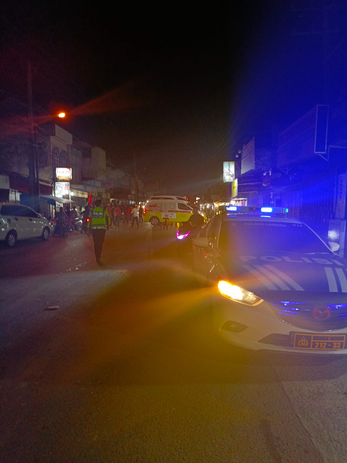 Sat Lantas Polres Langsa Lakukan Pengawalan Ambulans Jenazah Keluarga Ibu Gubernur Aceh