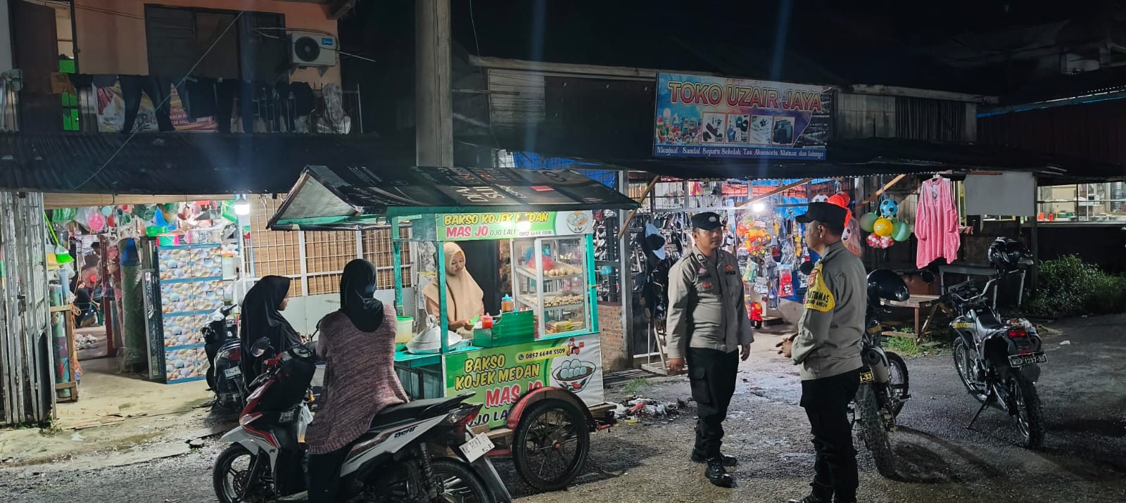 Polsek Rantau Selamat Gelar Patroli Malam Antisipasi Gangguan Kamtibmas