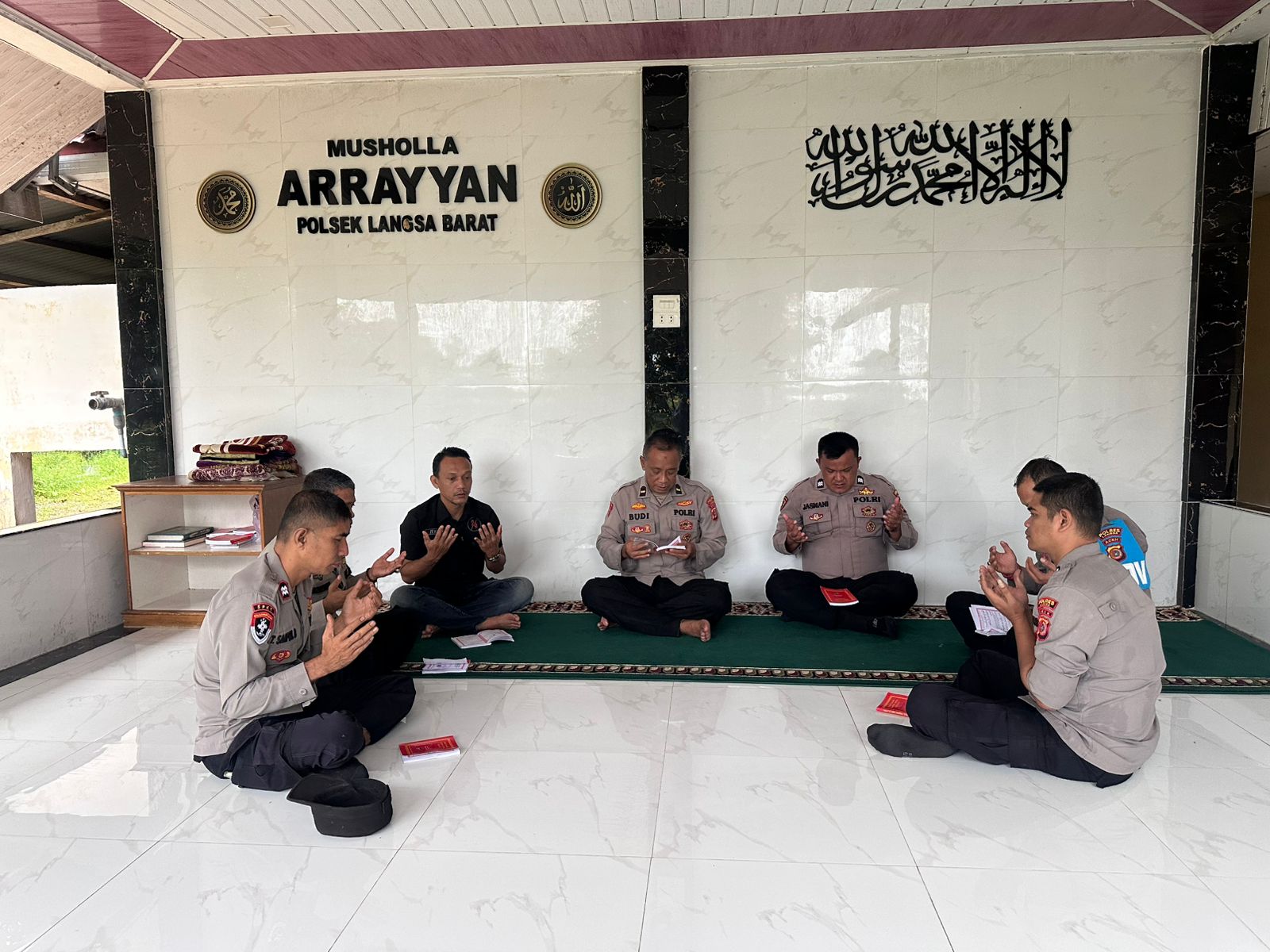 Polsek Langsa Barat Gelar Kegiatan Binrohtal Tingkatkan Keimanan Personel