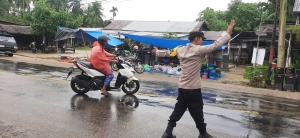 Polsek Rantau Selamat Laksanakan Patroli Cegah Gangguan Kamtibmas