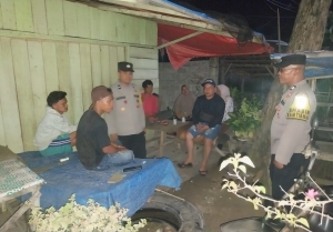 Polsek Langsa Barat Gelar Patroli Malam dan Sambang Gampong untuk Ciptakan Harkamtibmas