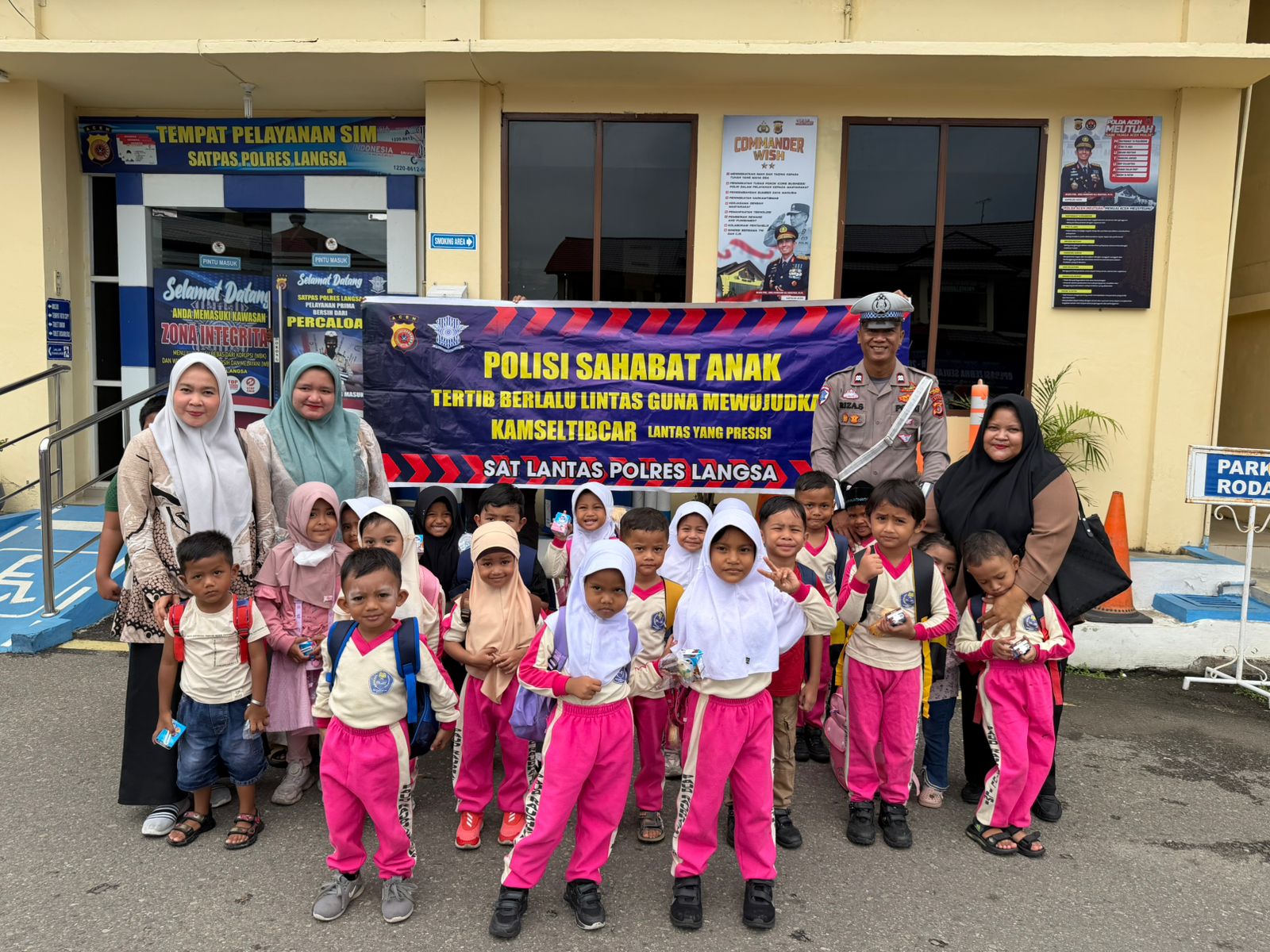 Satlantas Polres Langsa Kenalkan Aturan Lalu Lintas kepada Anak Usia Dini