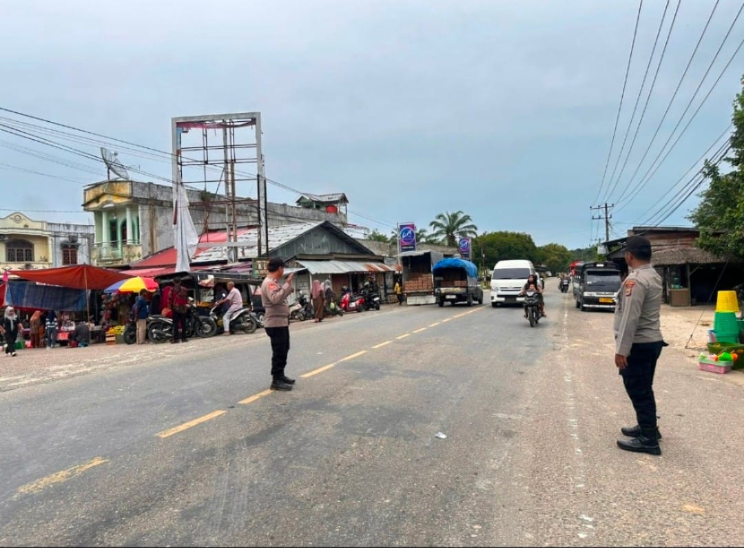 Polsek Rantau Selamat Gelar Patroli Cegah Gangguan Kamtibmas di Wilayah Hukum
