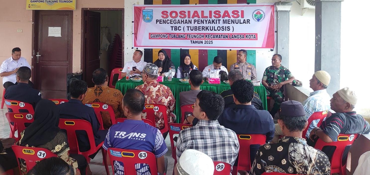 Kanit Binmas Polsek Langsa Hadiri Sosialisasi Pencegahan Bahaya TBC.