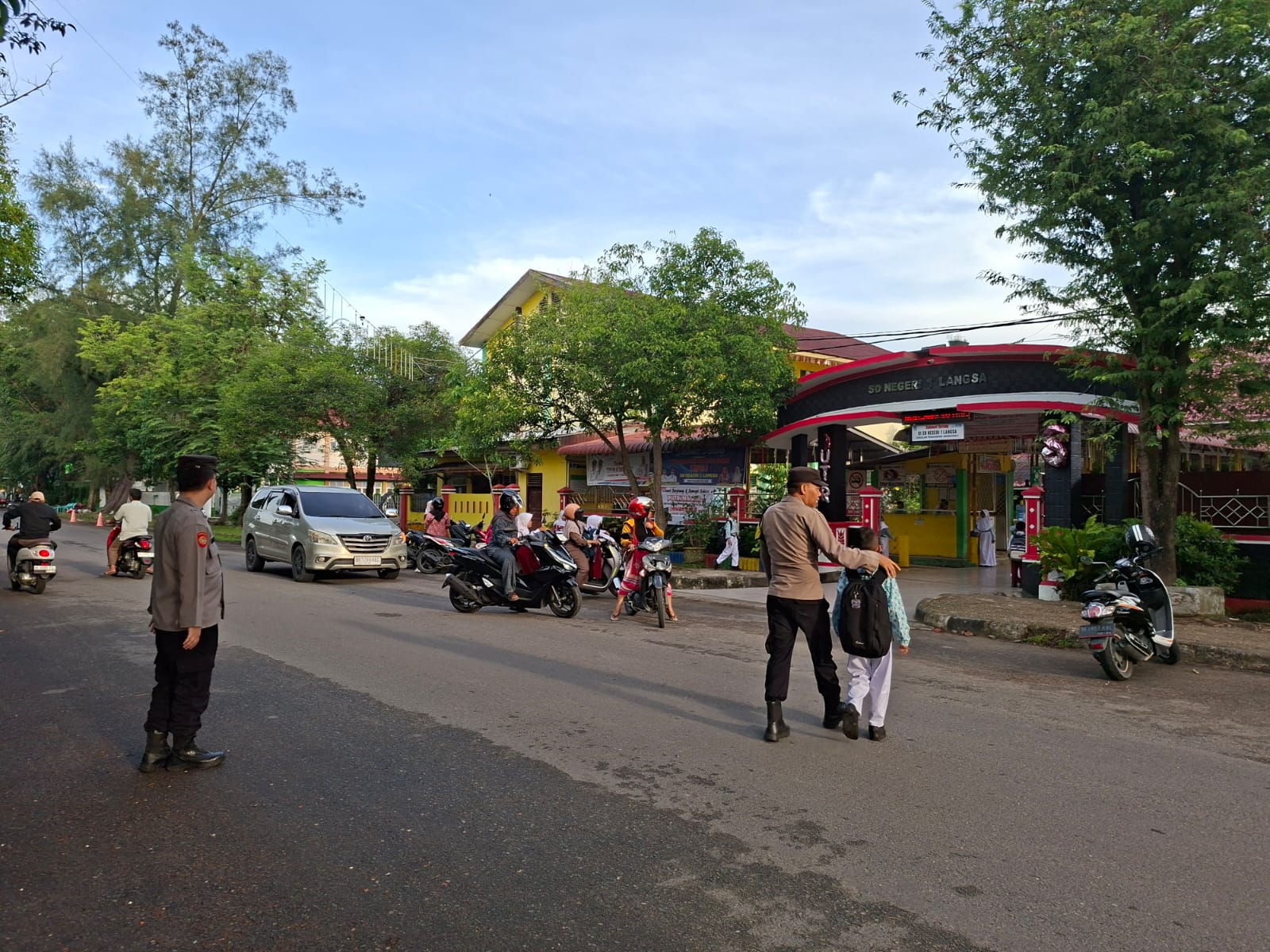 Polsek Langsa Fokuskan Pengaturan Lalin di Area Sekolah