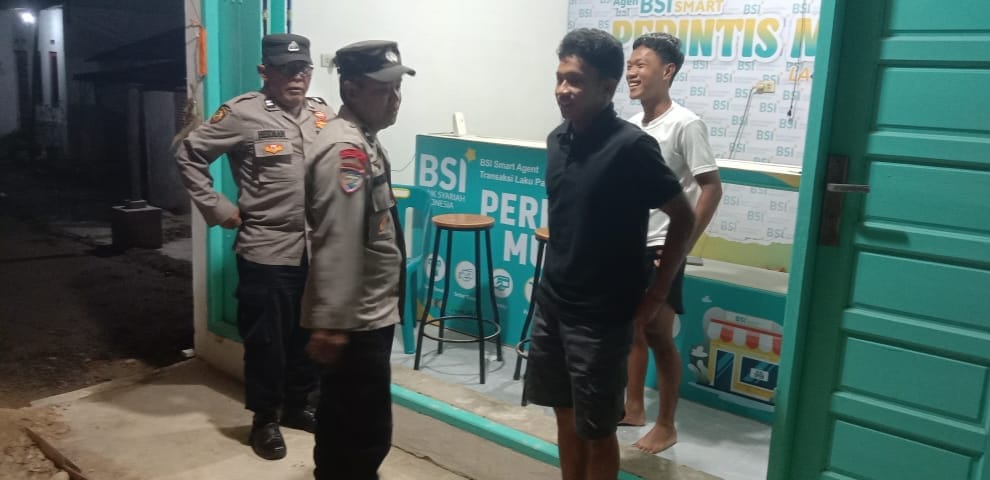 Patroli Malam Polsek Langsa Barat Pantau Aktivitas Masyarakat