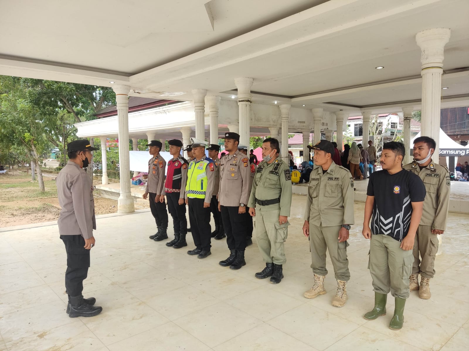 Pos Pam Operasi Lilin Seulawah 2025 Polres Langsa Siaga di Lapangan Merdeka