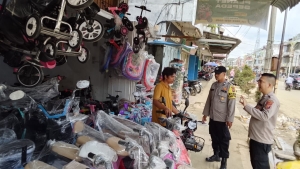 Patroli Polsek Langsa Antisipasi Premanisme di Pusat Aktivitas Warga