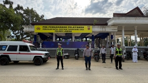 Pos PAM Operasi Lilin Seulawah 2025 Polres Langsa Amankan Perayaan Natal dan Tahun Baru