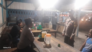 Patroli Polsek Langsa Barat Pantau Aktivitas Masyarakat di Sejumlah Gampong