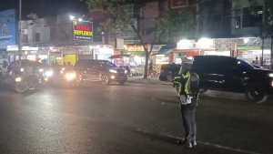 Sat Lantas Polres Langsa Gelar Patroli Blue Light di Jalan Ahmad Yani