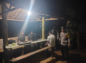 Patroli Malam Polsek Rantau Selamat Jaga Kondusivitas Wilayah