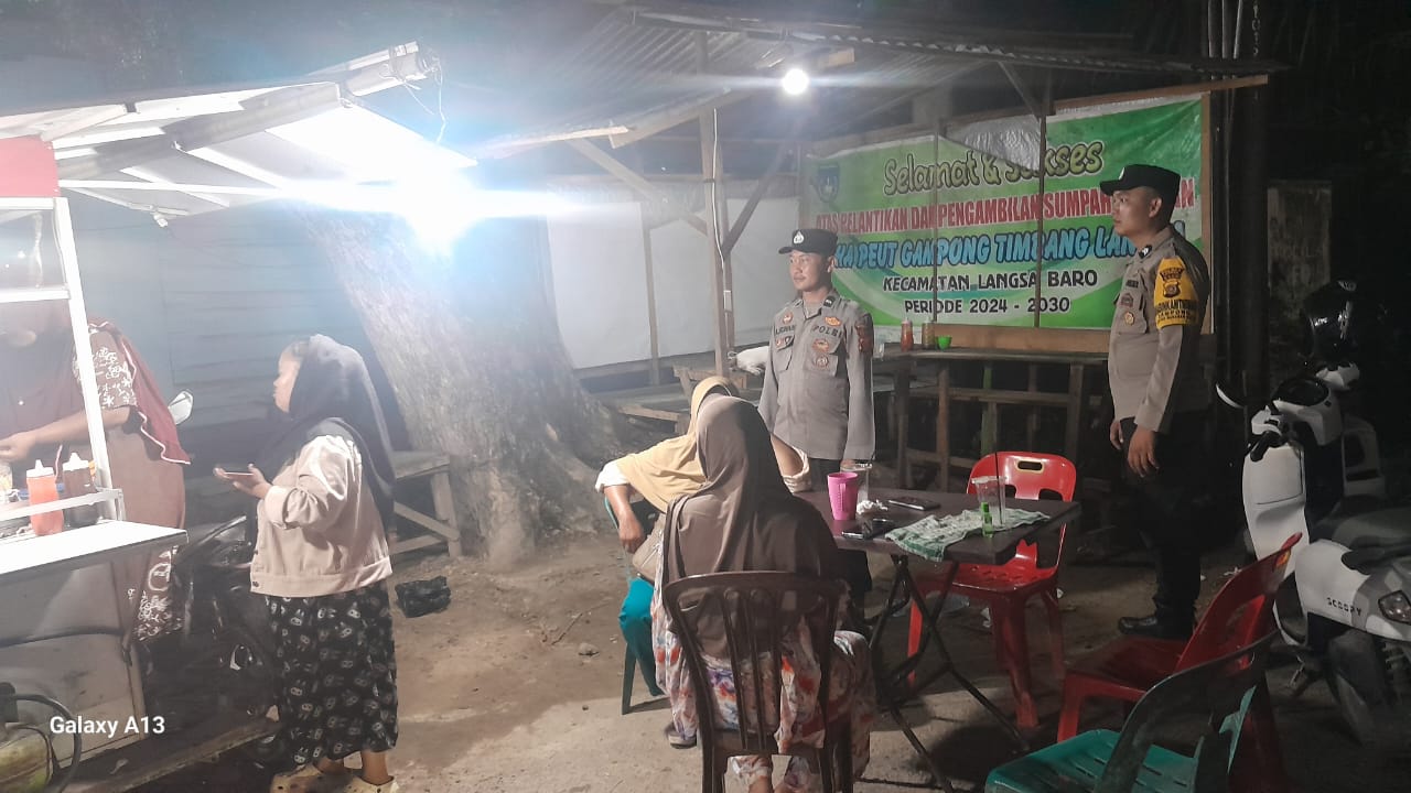 Patroli Malam Polsek Langsa Barat Jaga Stabilitas Kamtibmas