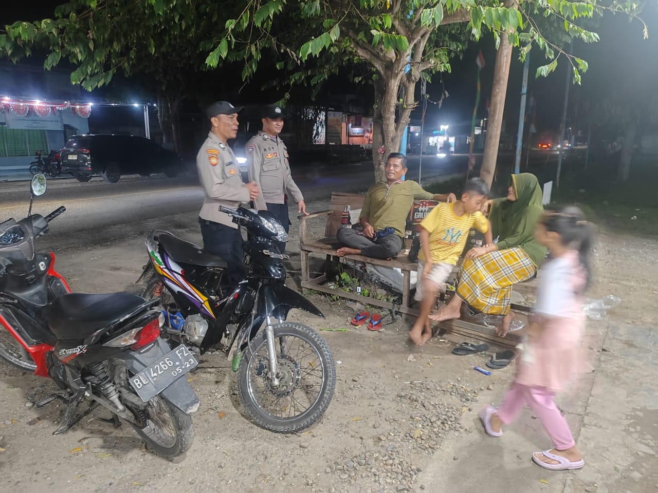 Patroli Malam Polsek Birem Bayeun Jaga Keamanan Wilayah Kecamatan