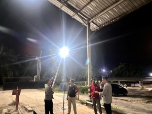 Patroli Malam Polsek Rantau Selamat Jaga Kondusivitas Wilayah