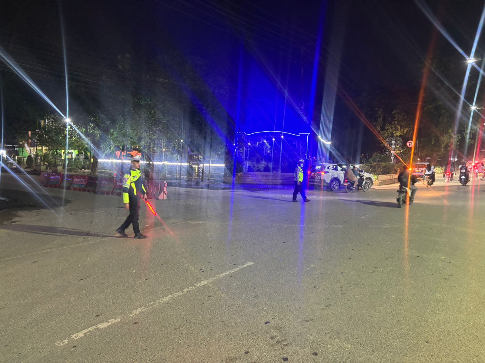 Sat Lantas Polres Langsa Laksanakan Patroli Blue Light di Titik Rawan Kecelakaan