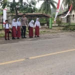 Pengaturan Lalu Lintas Pagi Polsek Birem Bayeun di Jalur Medan–Banda Aceh
