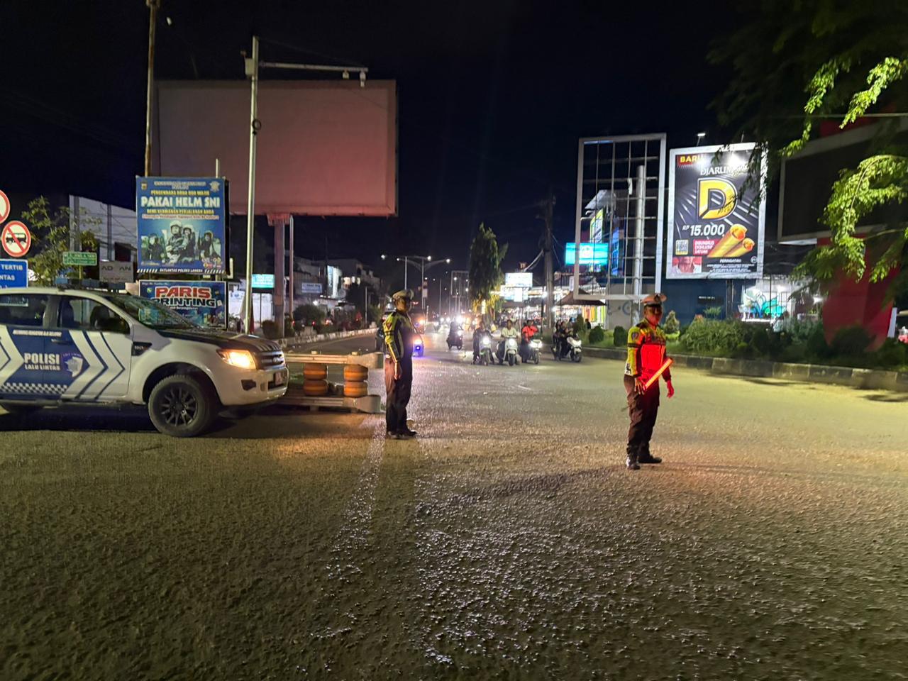 Satlantas Polres Langsa Gelar Patroli Blue Light di Titik Rawan Kecelakaan