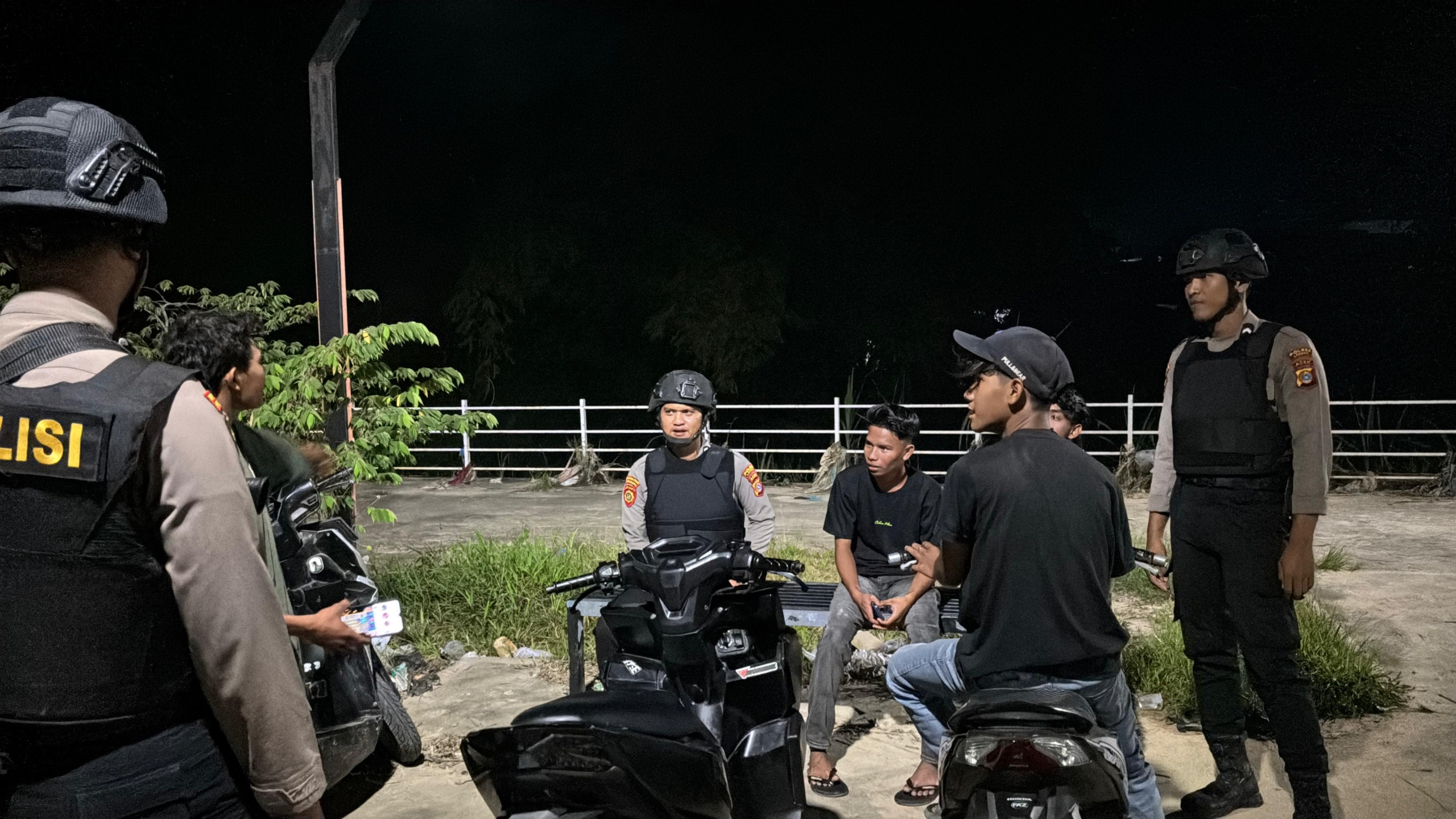 Patroli Perintis Presisi Samapta Polres Langsa Jaga Kamtibmas Malam Hari