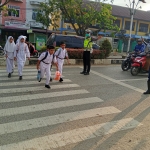Satlantas Polres Langsa Gelar Strong Point Pagi di Jalan Ahmad Yani